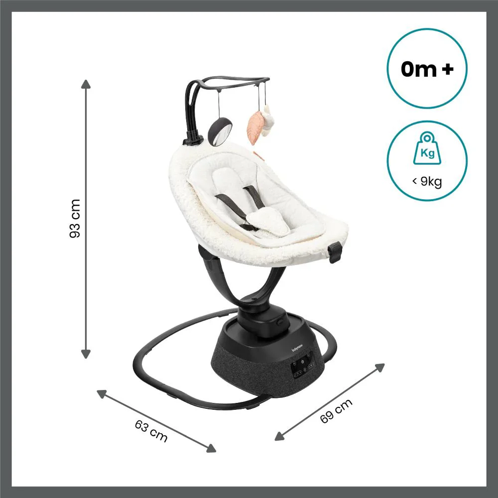 Leagan Babymoov Swoon Motion Evolution Curl White foto