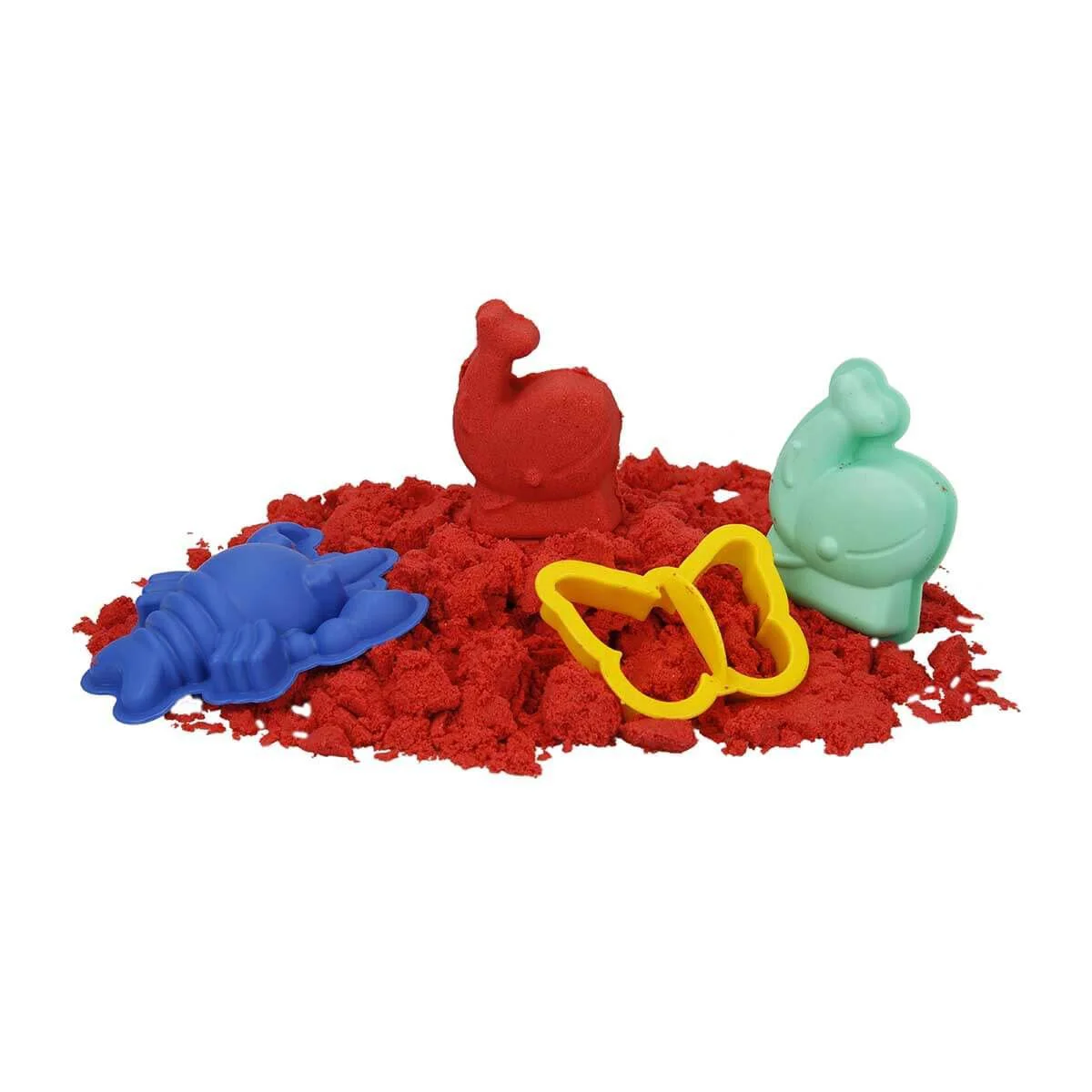 Caldarusa cu nisip kinetic Crafy Sand Rosu, 350 g.