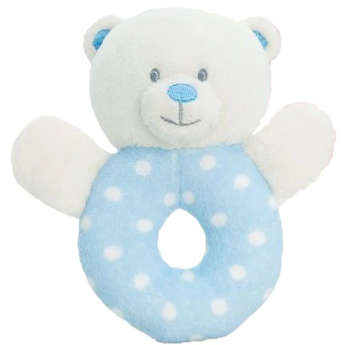Jucarie de plus Keel Toys Ursulet zornaitoare inel, 12 cm foto