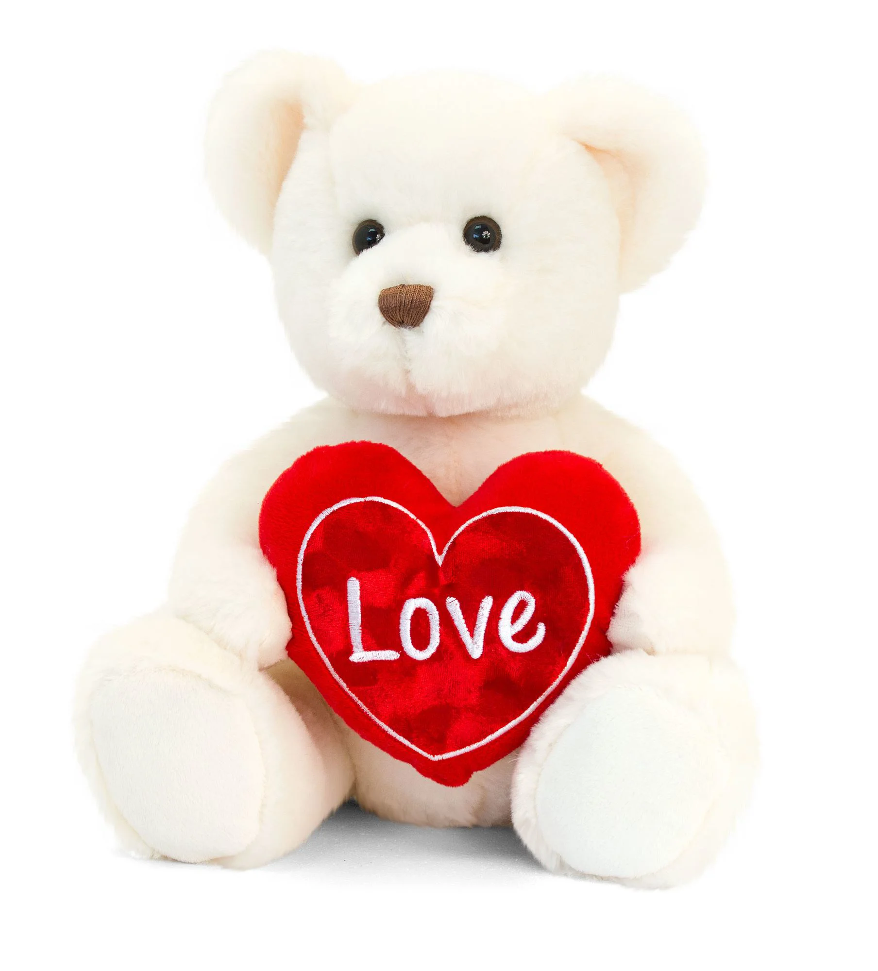 Jucarie de plus Keel Toys Ursulet Chester cu inima, 30 cm (crem) foto