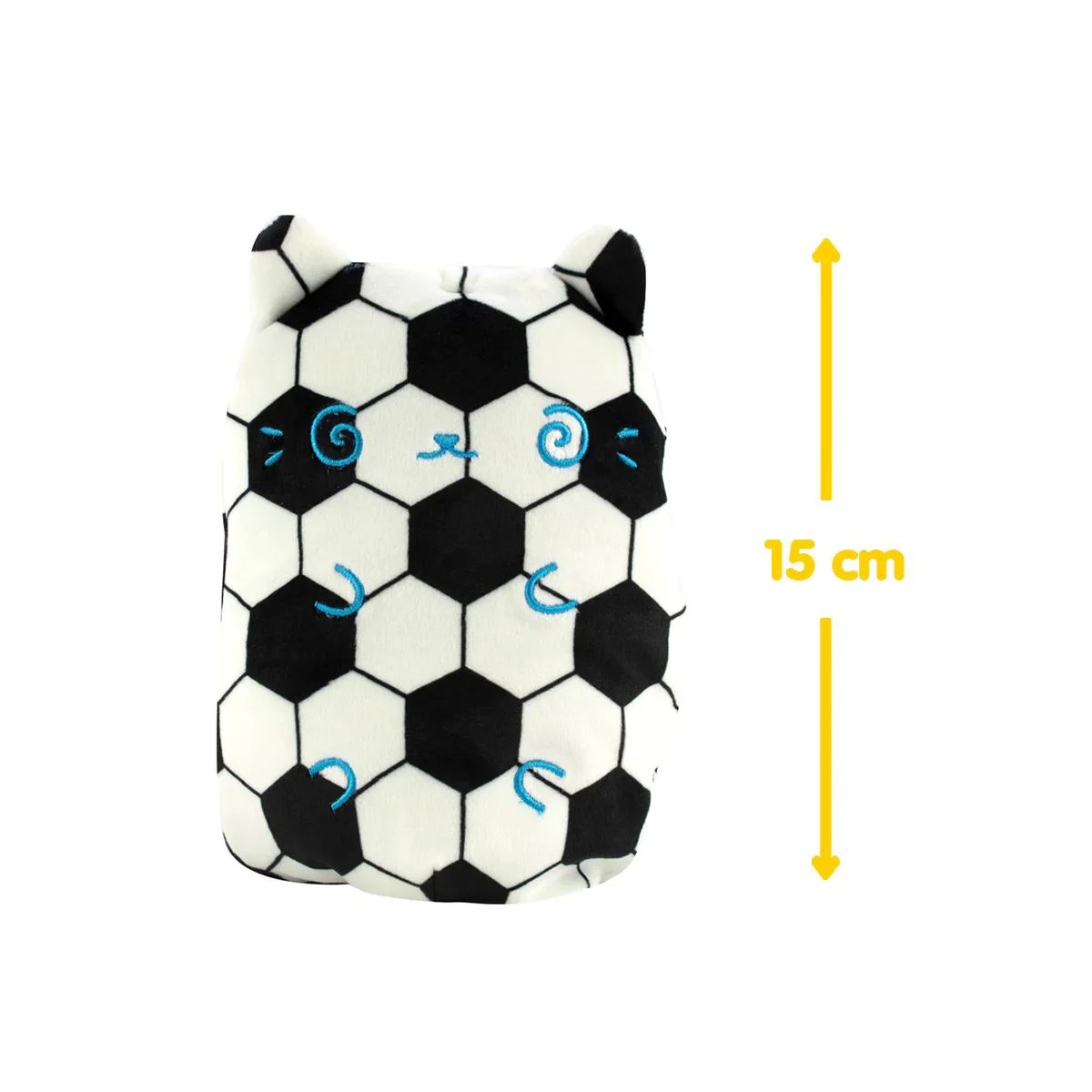 Jucarie de plus 2 in 1 Cats Vs Pickles Pisica/Castravete Fotbal, 15 cm