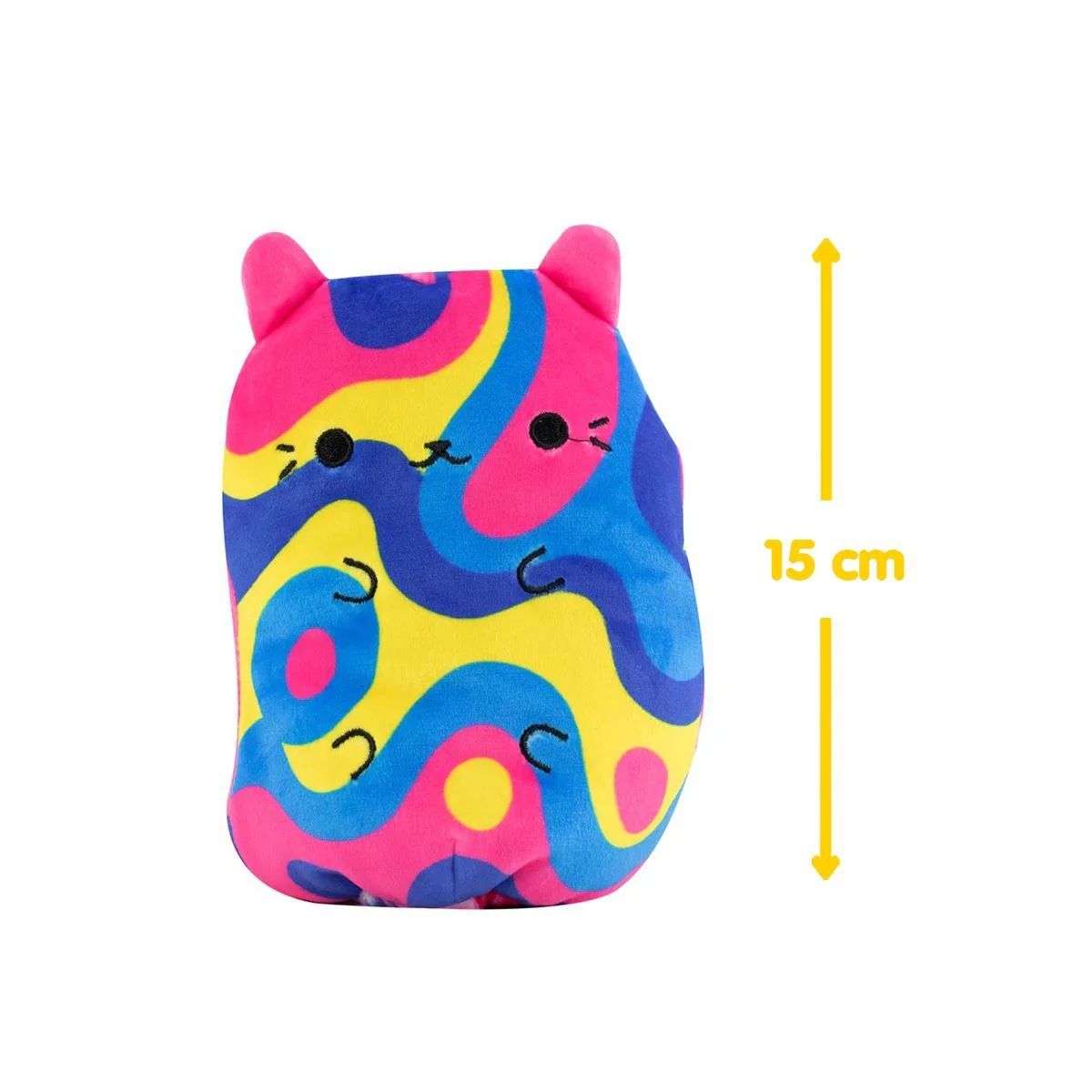 Jucarie de plus 2 in 1 Cats Vs Pickles Pisica/Castravete Pinkie, 15 cm