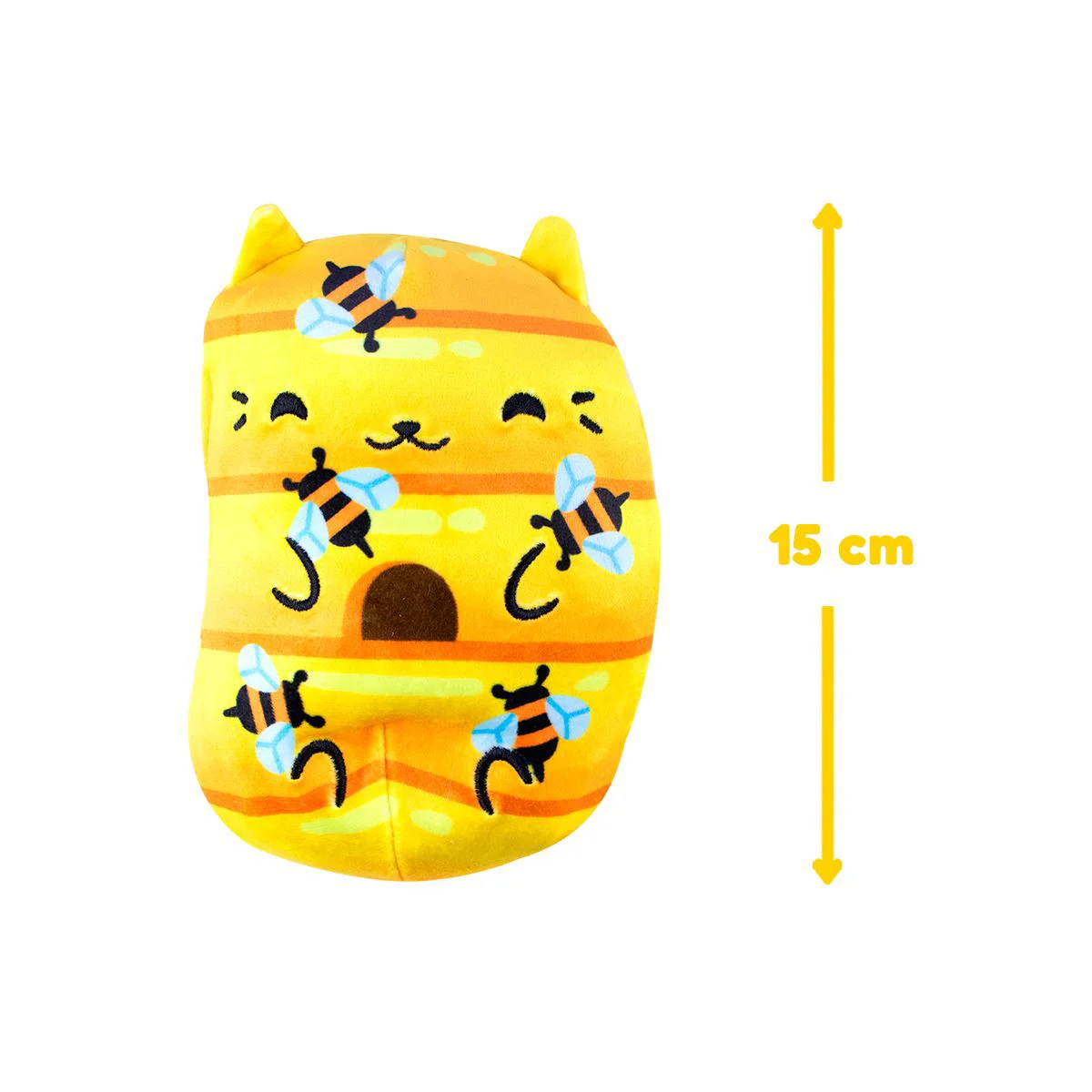 Jucarie de plus Cats Vs Pickles Pisica/Castravete, seria Chonk Gold, 15 cm