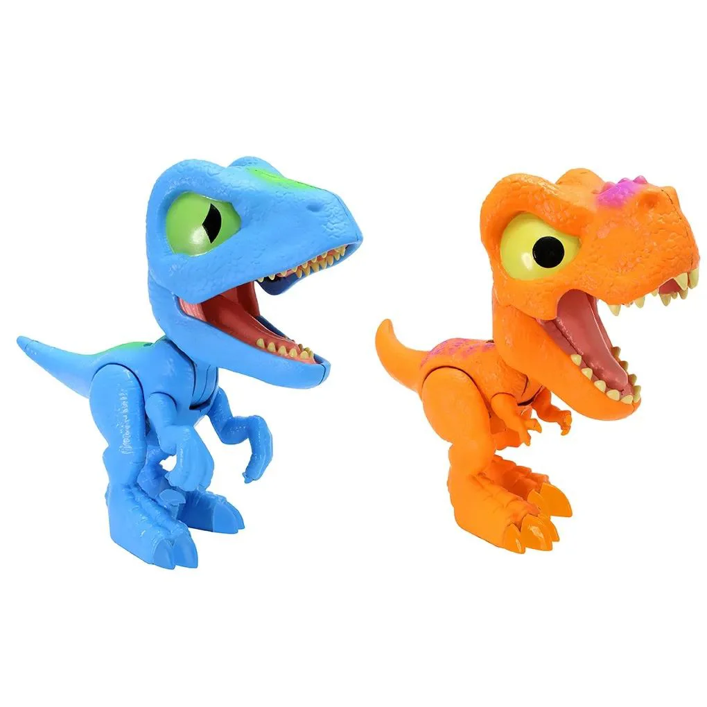 Набор фигурок Dinos Unleashed Ти-Рекс и Велоцираптор с механической функцией