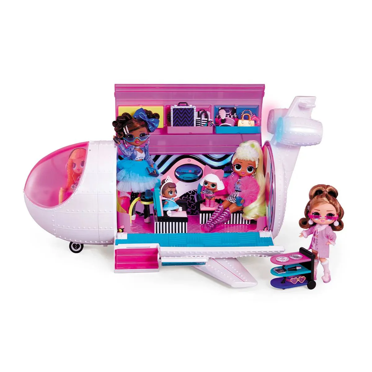 Set de joaca 4 in 1 L.O.L. Surprise! Avion de calatorie