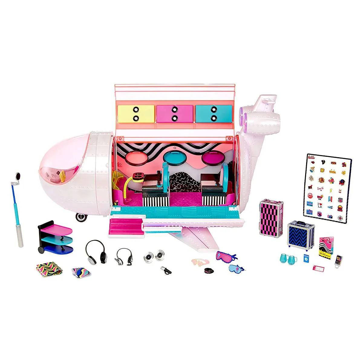 Set de joaca 4 in 1 L.O.L. Surprise! Avion de calatorie