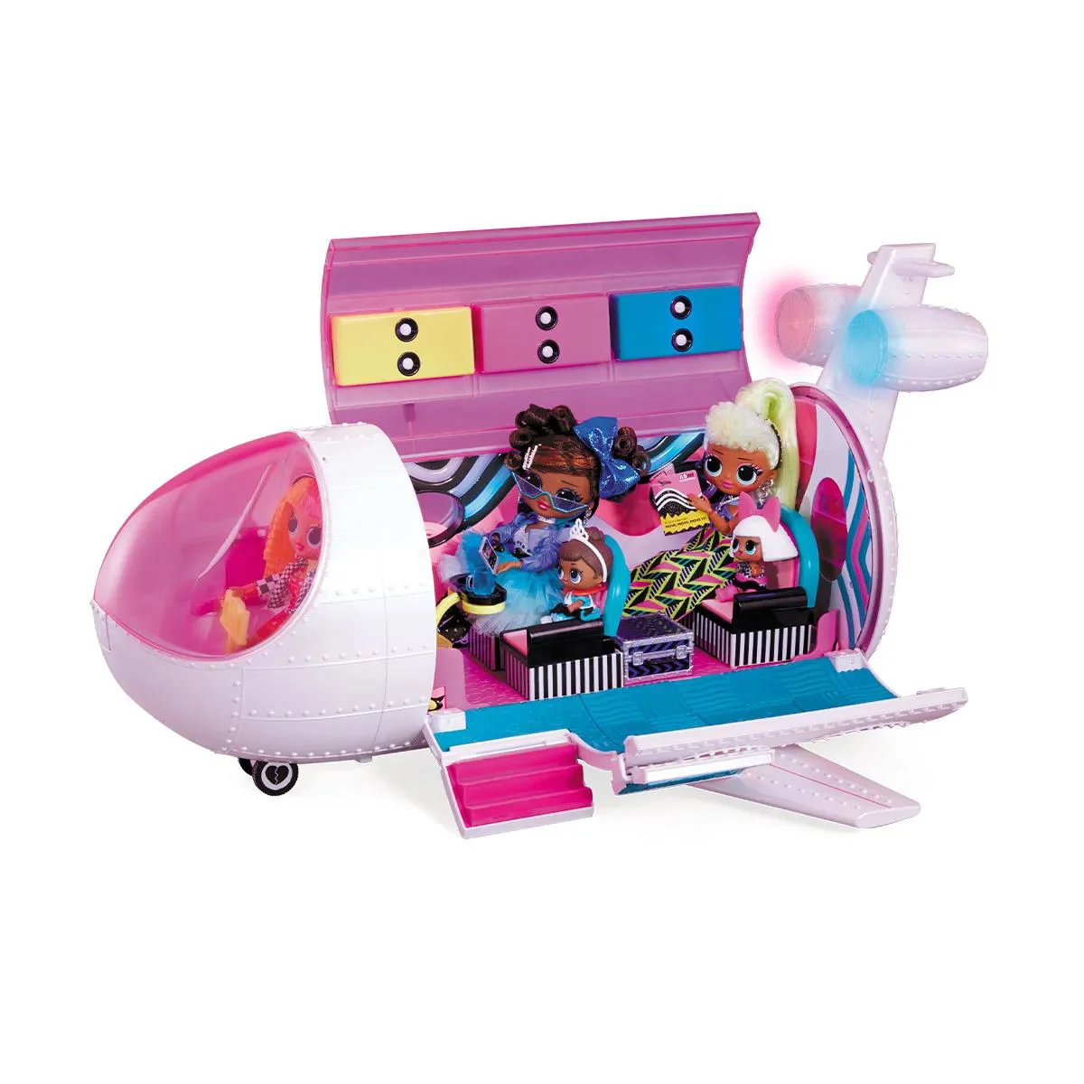 Set de joaca 4 in 1 L.O.L. Surprise! Avion de calatorie