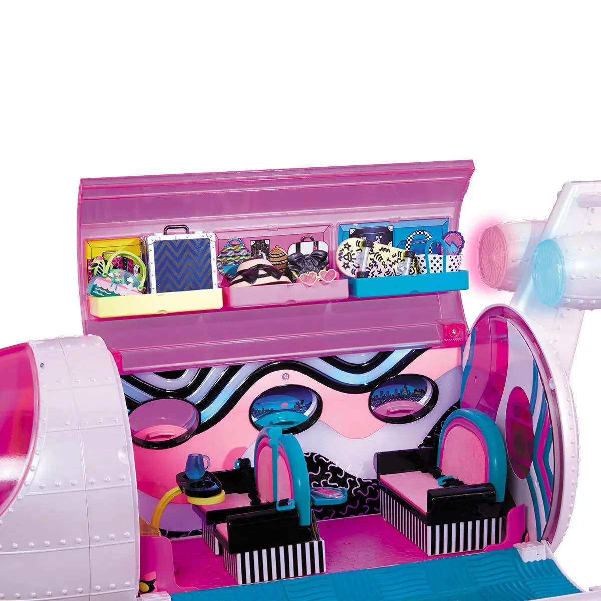 Set de joaca 4 in 1 L.O.L. Surprise! Avion de calatorie
