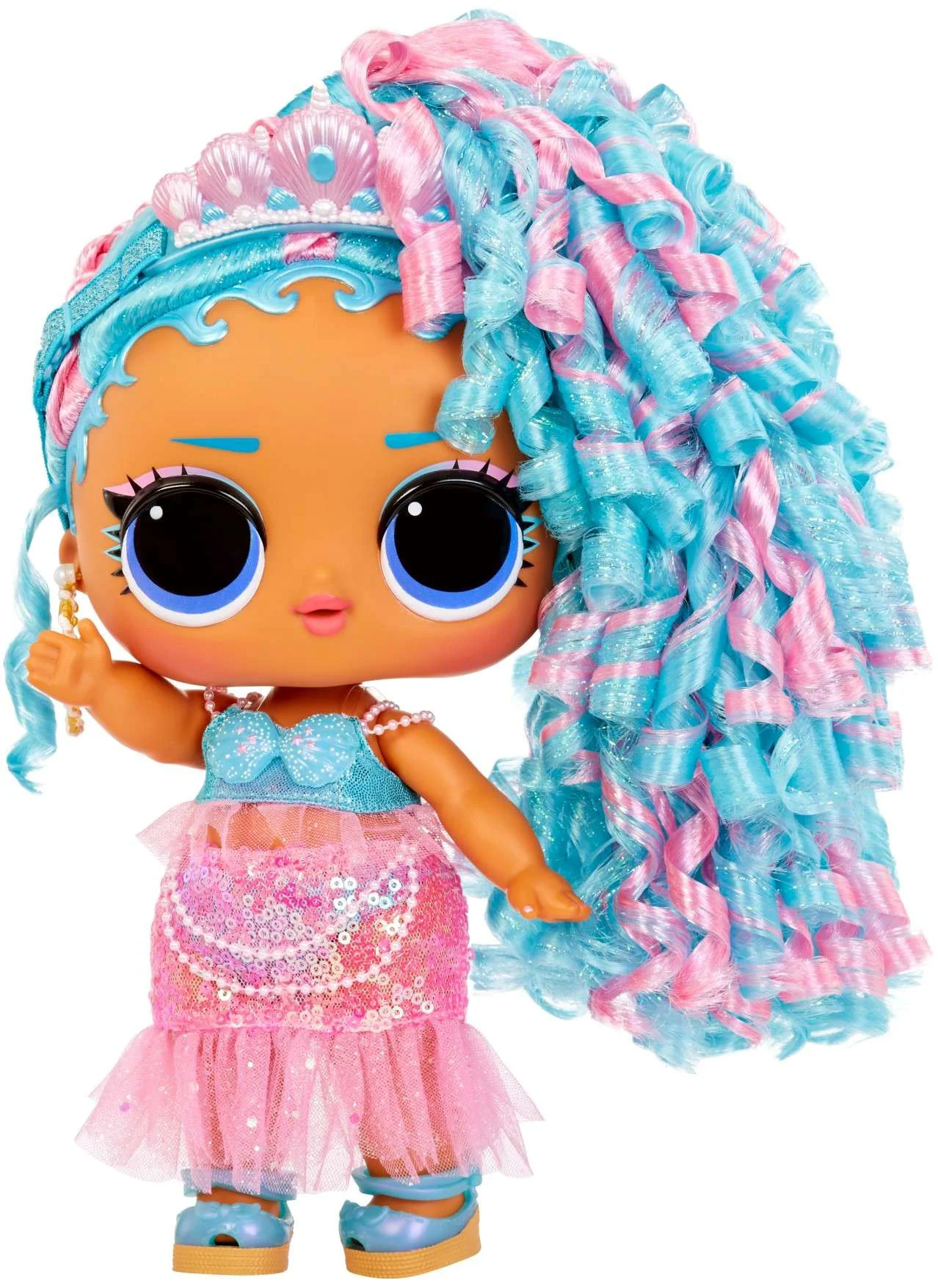 Игровой набор с мегакуклой L.O.L. Surprise! Big Baby Hair Hair, Королева Всплеск foto