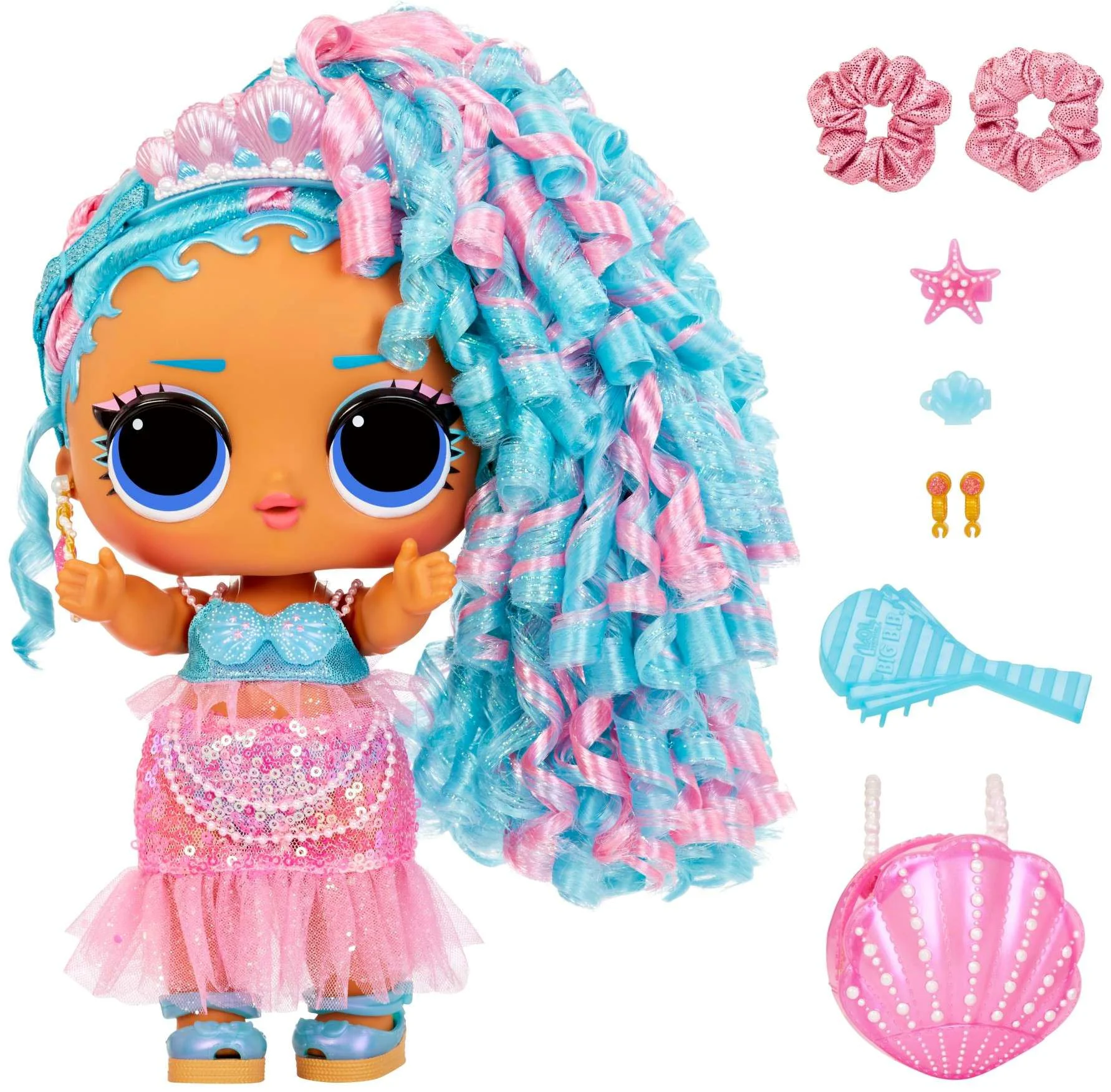Игровой набор с мегакуклой L.O.L. Surprise! Big Baby Hair Hair, Королева Всплеск foto