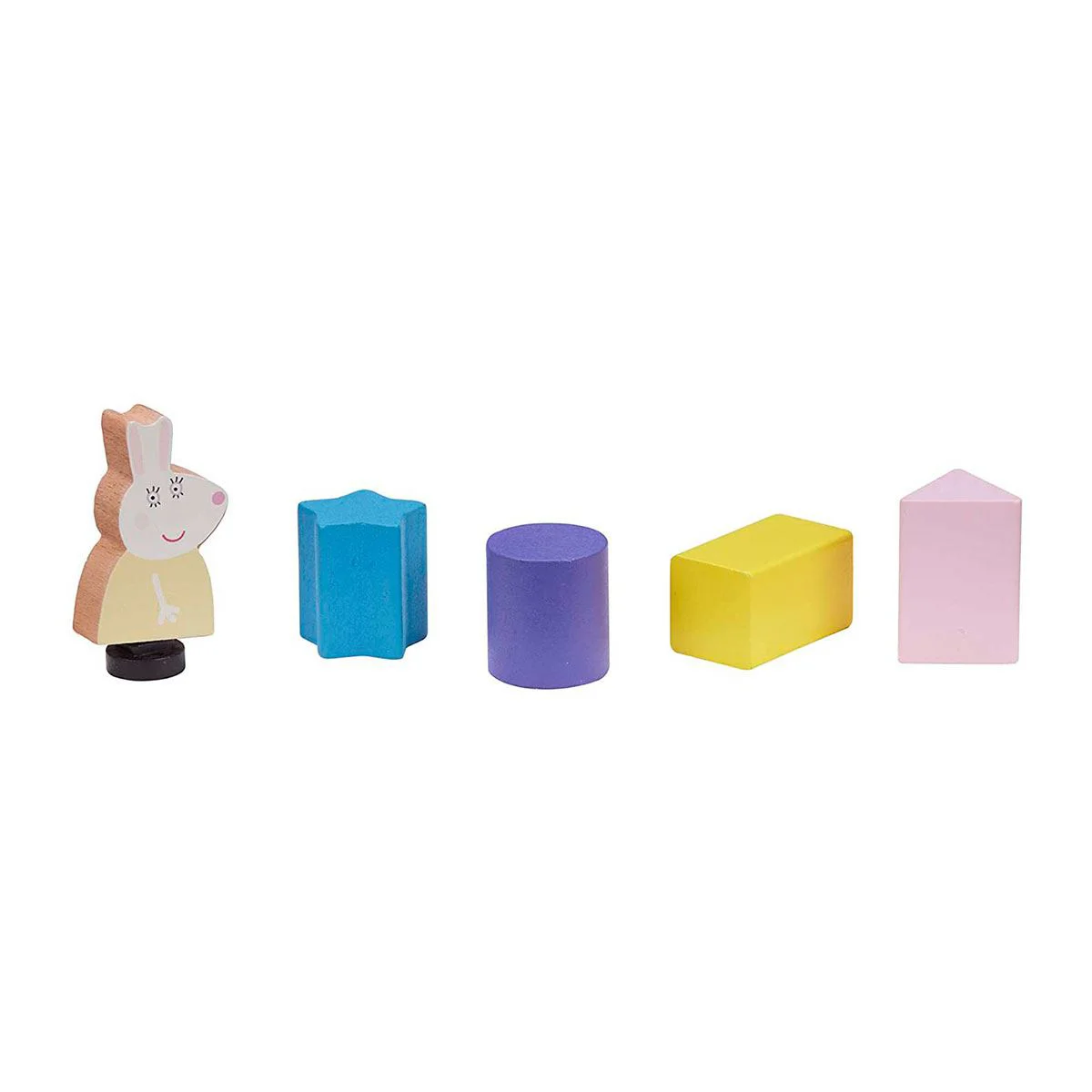 Set de joaca din lemn Peppa Pig Autobuz-Sorter cu accesorii si figurina