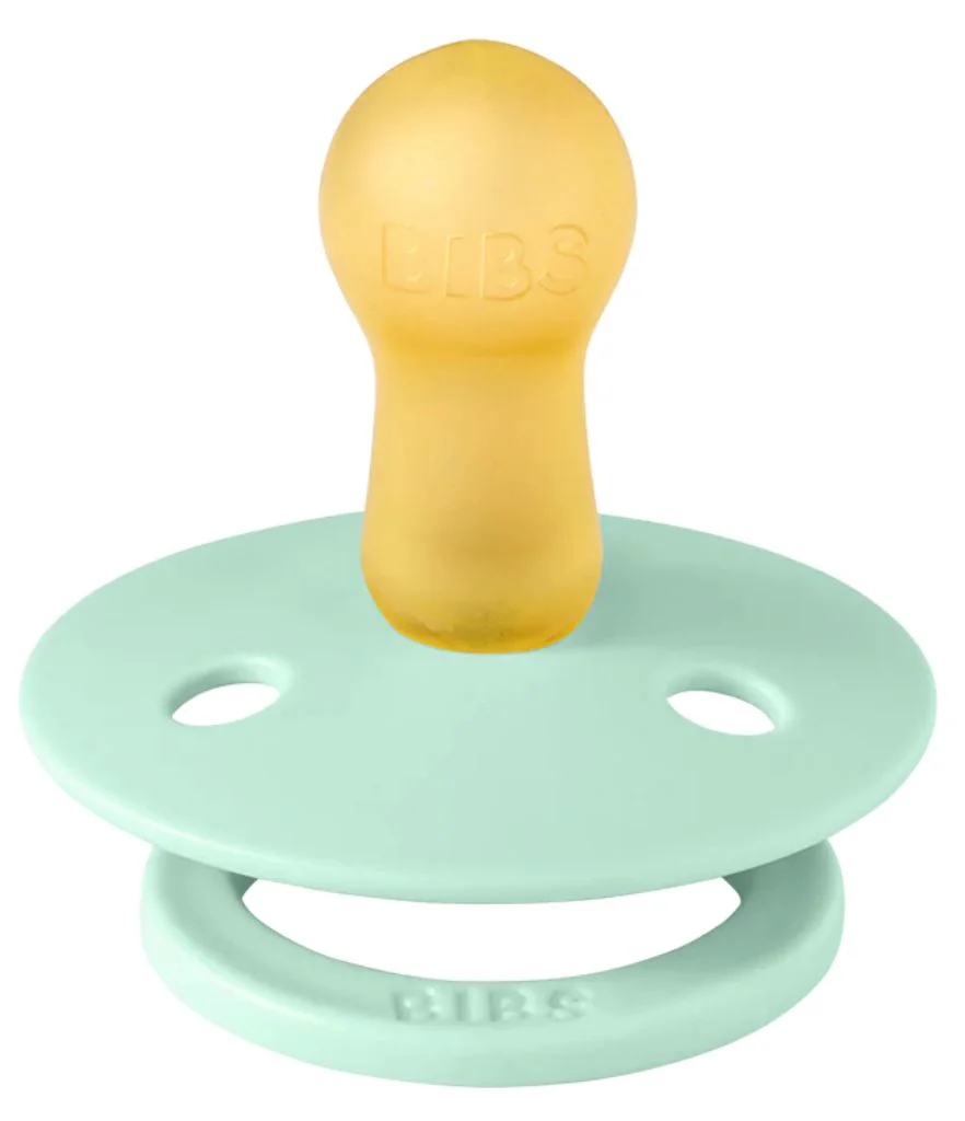 Set 2 suzete rotunde din latex BIBS Colour Nordic Mint/Forest Lake (0-6 luni) foto