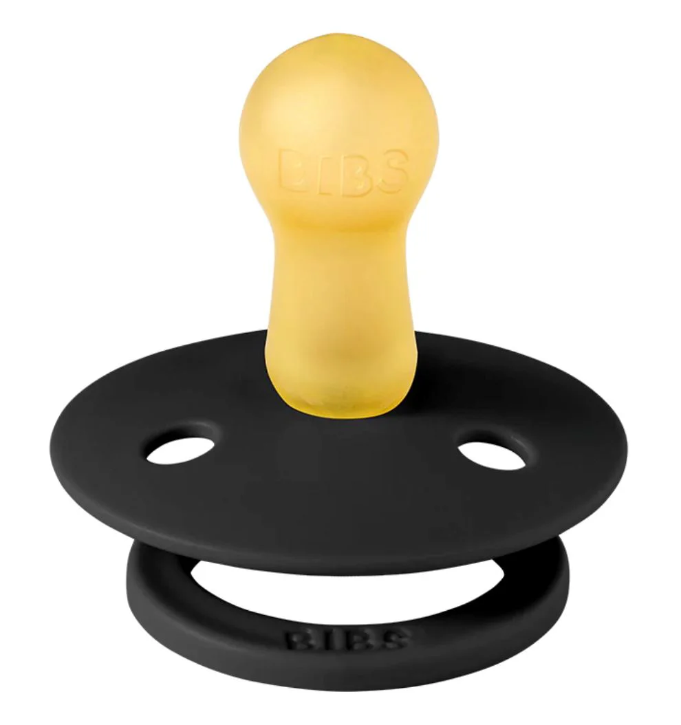 Set 2 suzete rotunde din latex BIBS Colour Black/White (6-18 luni) foto
