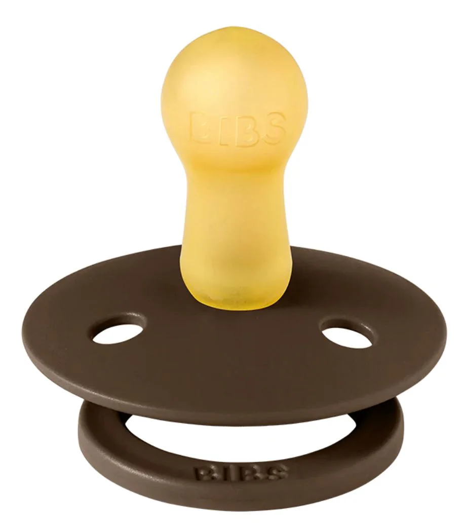 Set 2 suzete rotunde din latex BIBS Colour Mustard/Mocha (6-18 luni) foto