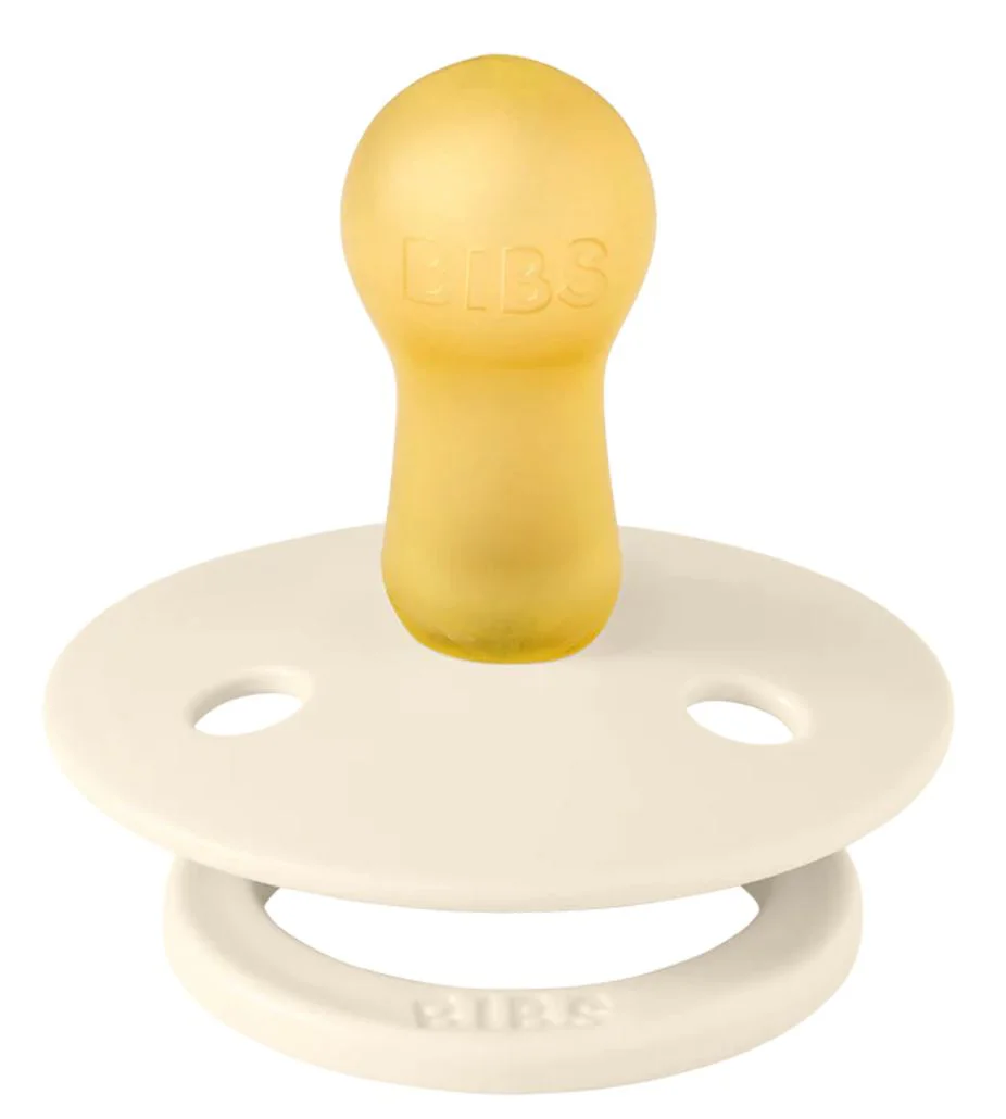 Set 2 suzete rotunde din latex BIBS Colour Ivory (6-18 luni) foto