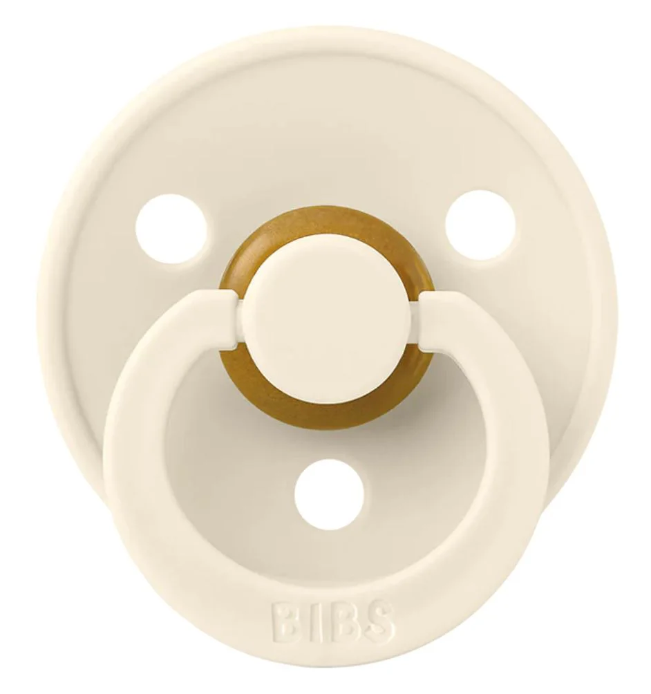 Set 2 suzete rotunde din latex BIBS Colour Ivory/Petrol (6-18 luni) foto