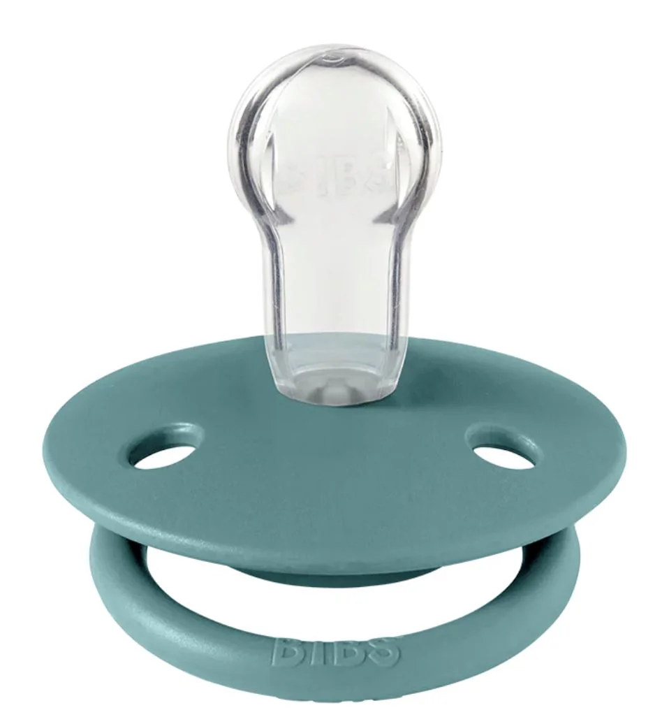 Set 2 suzete rotunde din silicon BIBS De lux Nordic Mint/Island Sea (0-36 luni)