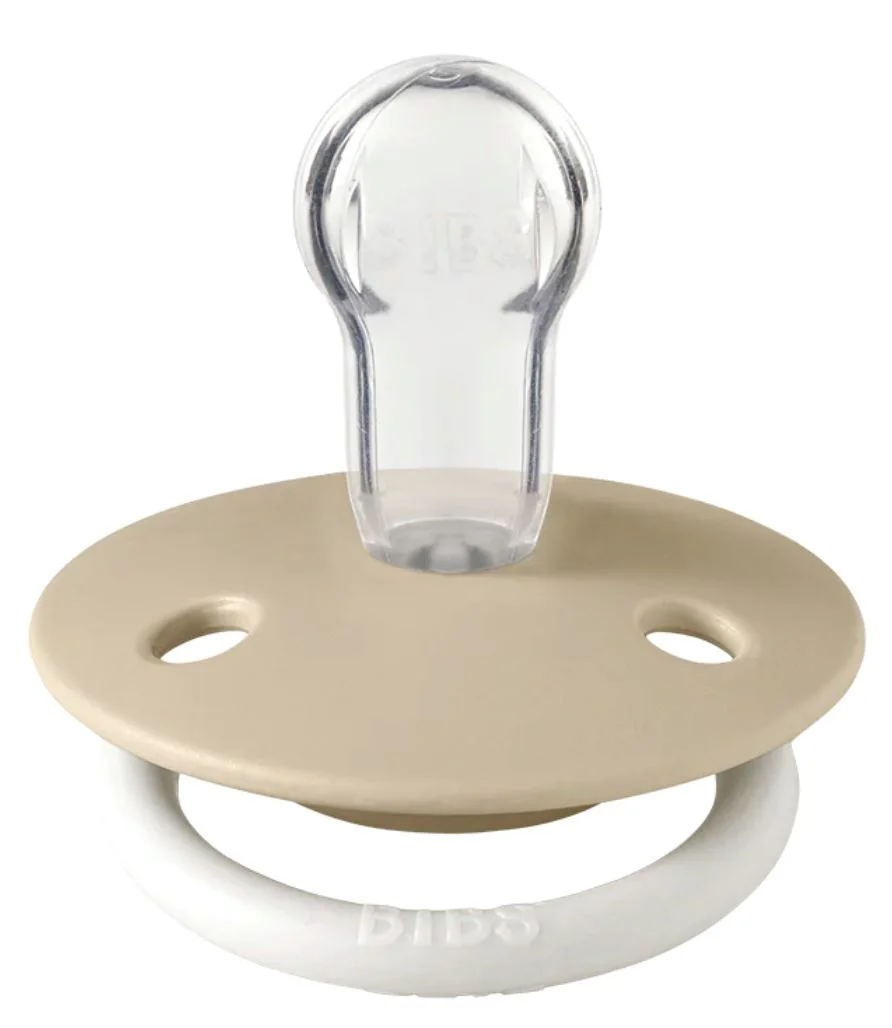 Set 2 suzete rotunde din silicon BIBS De lux Glow Blush/Vanilla (0-36 luni) foto