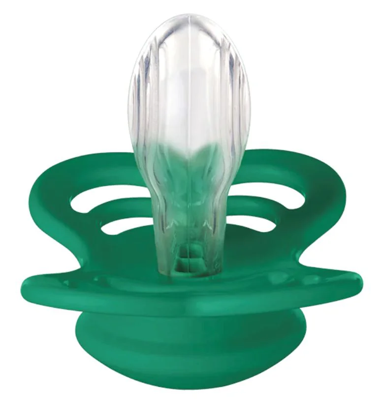 Set 2 suzete simetrice din silicon BIBS Supreme Dark Oak/Evergreen (0-6 luni) foto