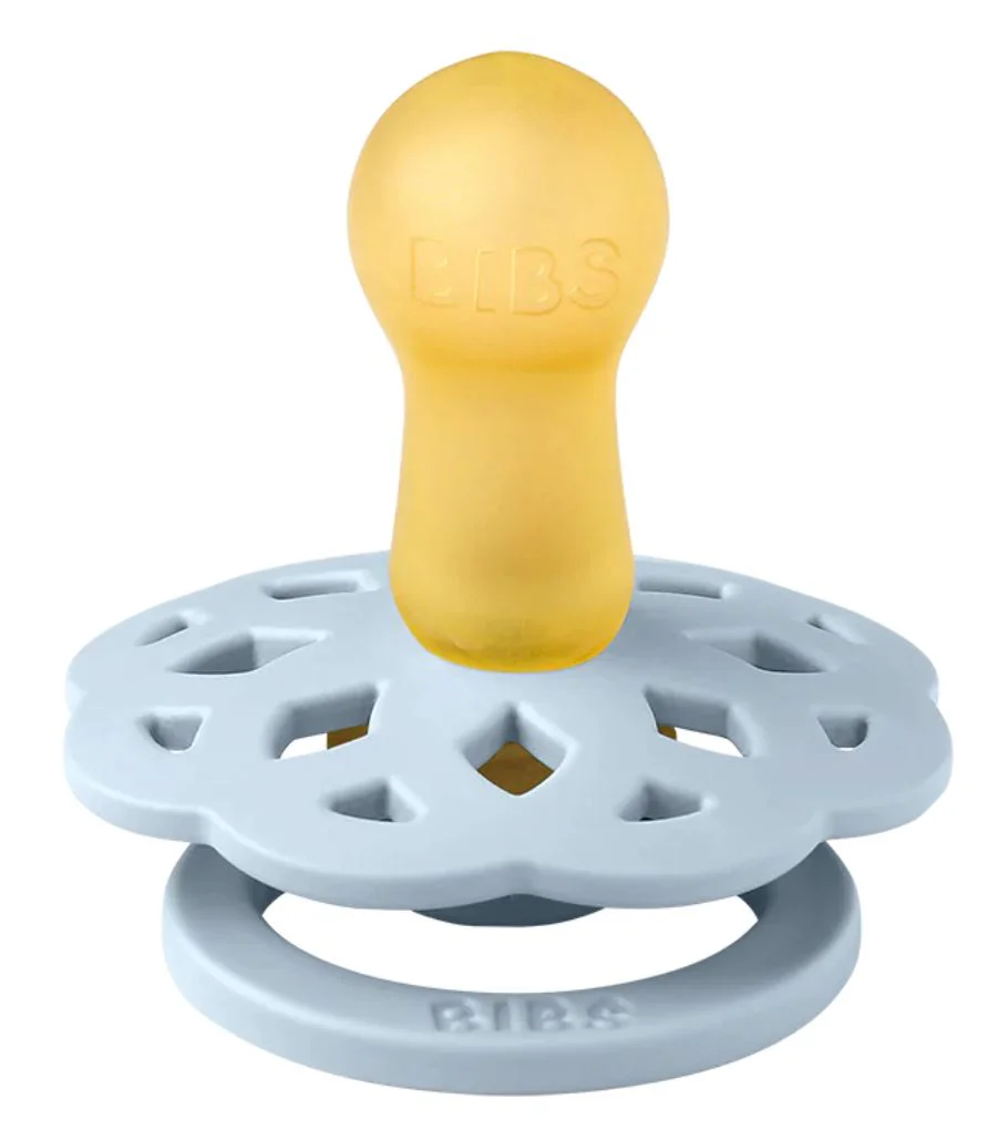 Set 2 suzete rotunde din latex BIBS Boheme Baby Blue/Island Sea (0-6 luni) foto