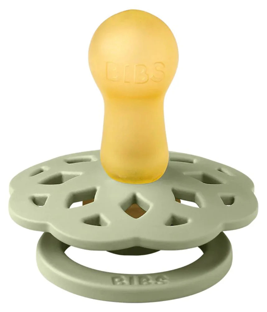 Set 2 suzete rotunde din latex BIBS Boheme Sage/Cloud (6-18 luni) foto