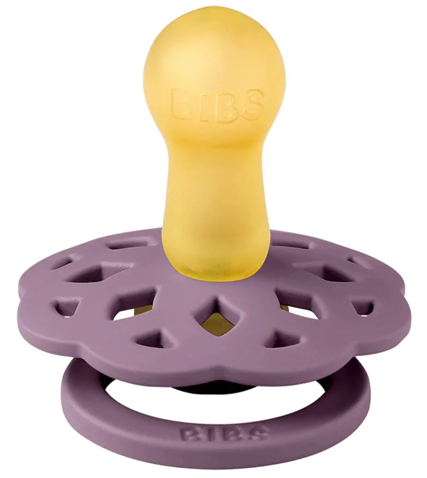 Set 2 suzete rotunde din latex BIBS Boheme Fossil Grey/Mauve (6-18 luni) foto