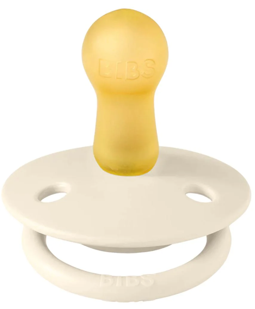 Set 2 suzete rotunde din latex BIBS De lux Ivory/Baby Pink (6-18 luni) foto