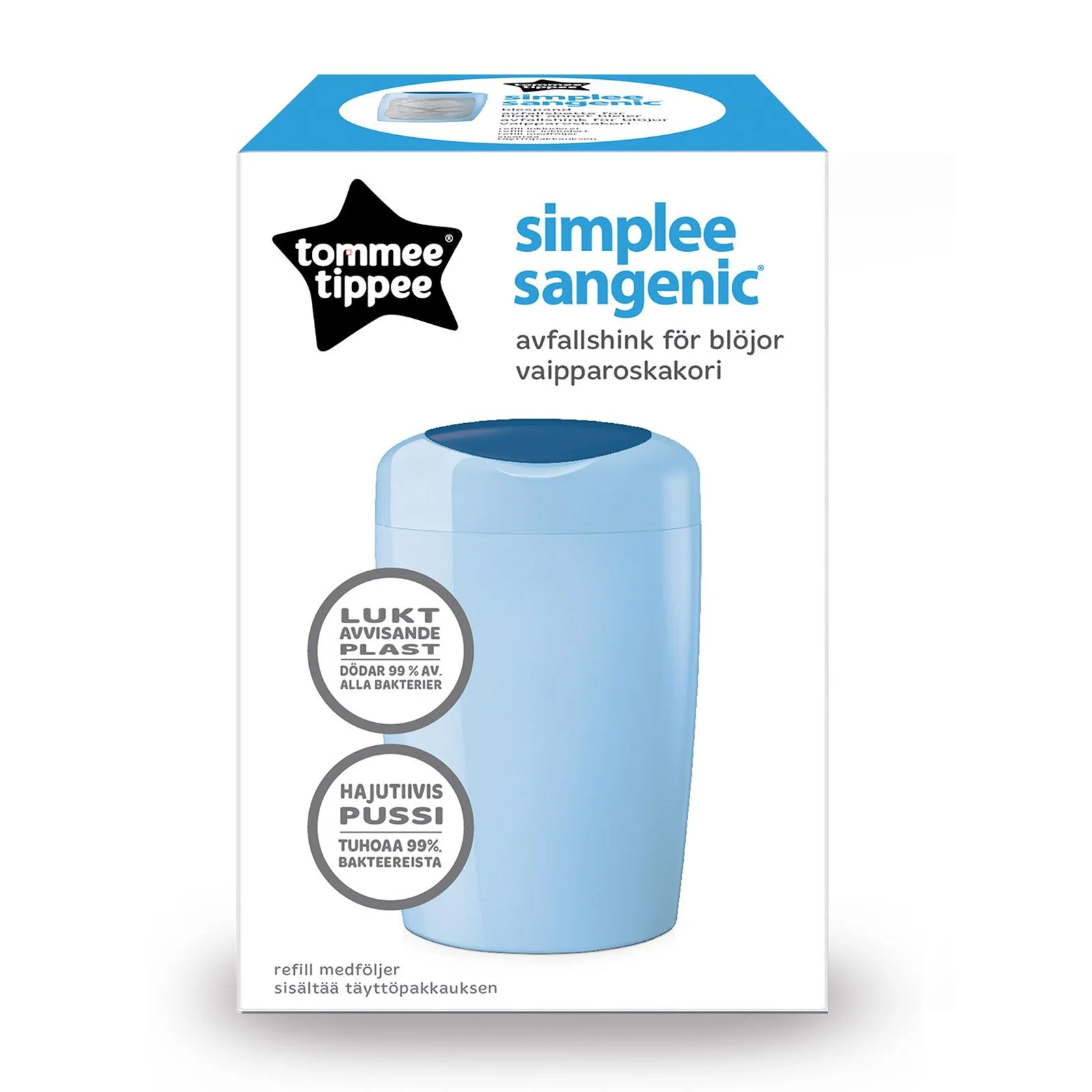 Cos igienic pentru scutece Tommee Tippee Simplee Bleu