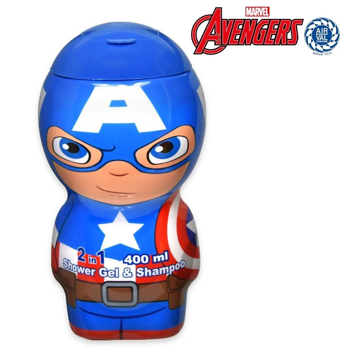 Гель и шампунь 2 в 1 Air-Val 2D Captain America, 400 мл