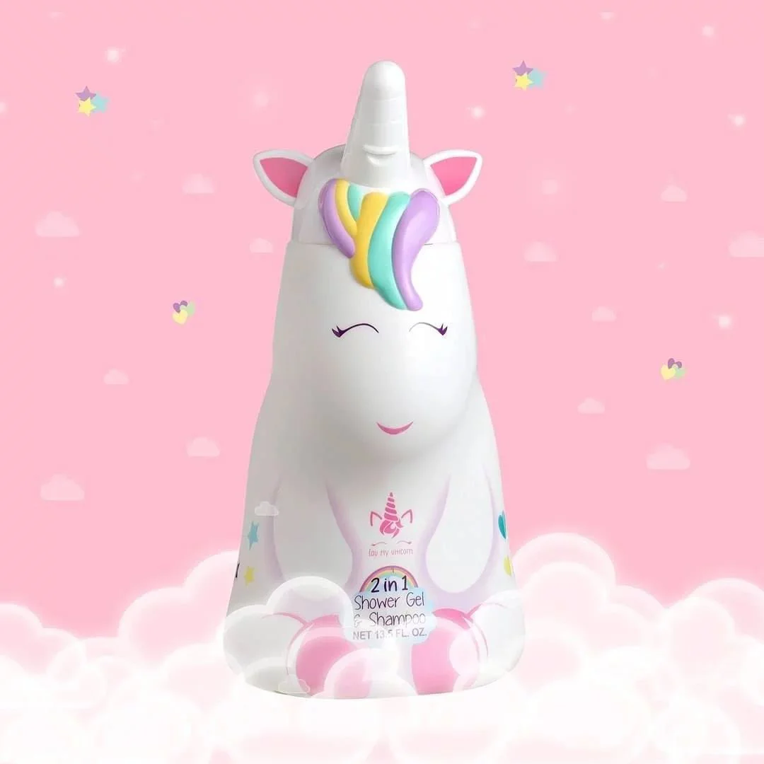 Gel de dus si sampon 2 in 1 Air-Val 2D My Unicorn, 400 ml