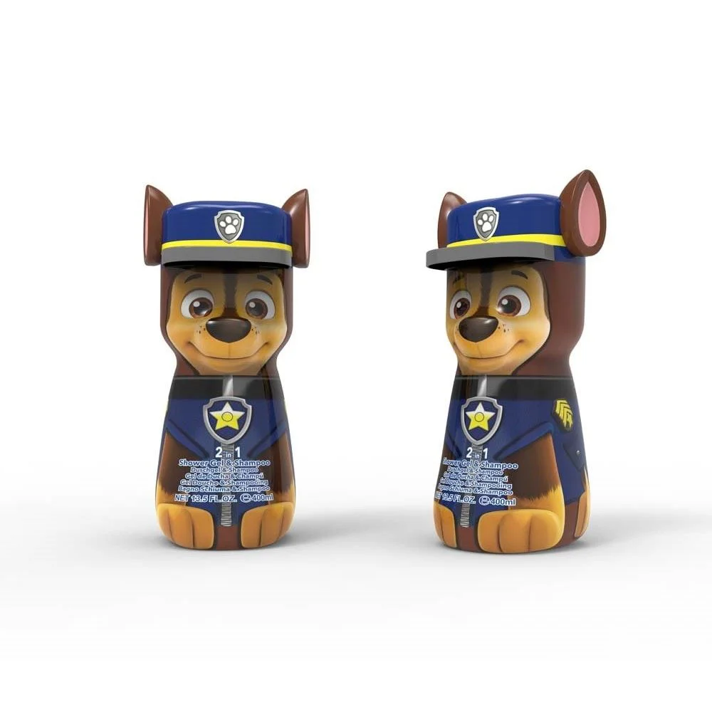 Gel de dus si sampon 2 in 1 Air-Val 2D Paw Patrol Chase, 400 ml foto