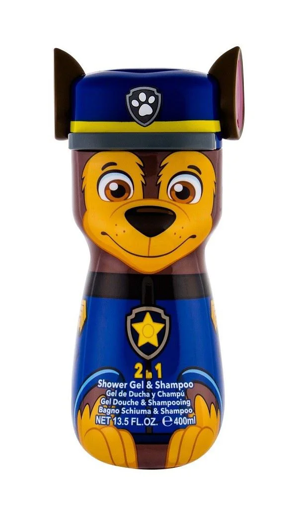 Gel de dus si sampon 2 in 1 Air-Val 2D Paw Patrol Chase, 400 ml foto