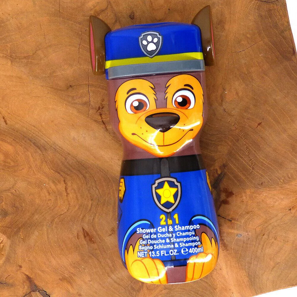 Gel de dus si sampon 2 in 1 Air-Val 2D Paw Patrol Chase, 400 ml foto