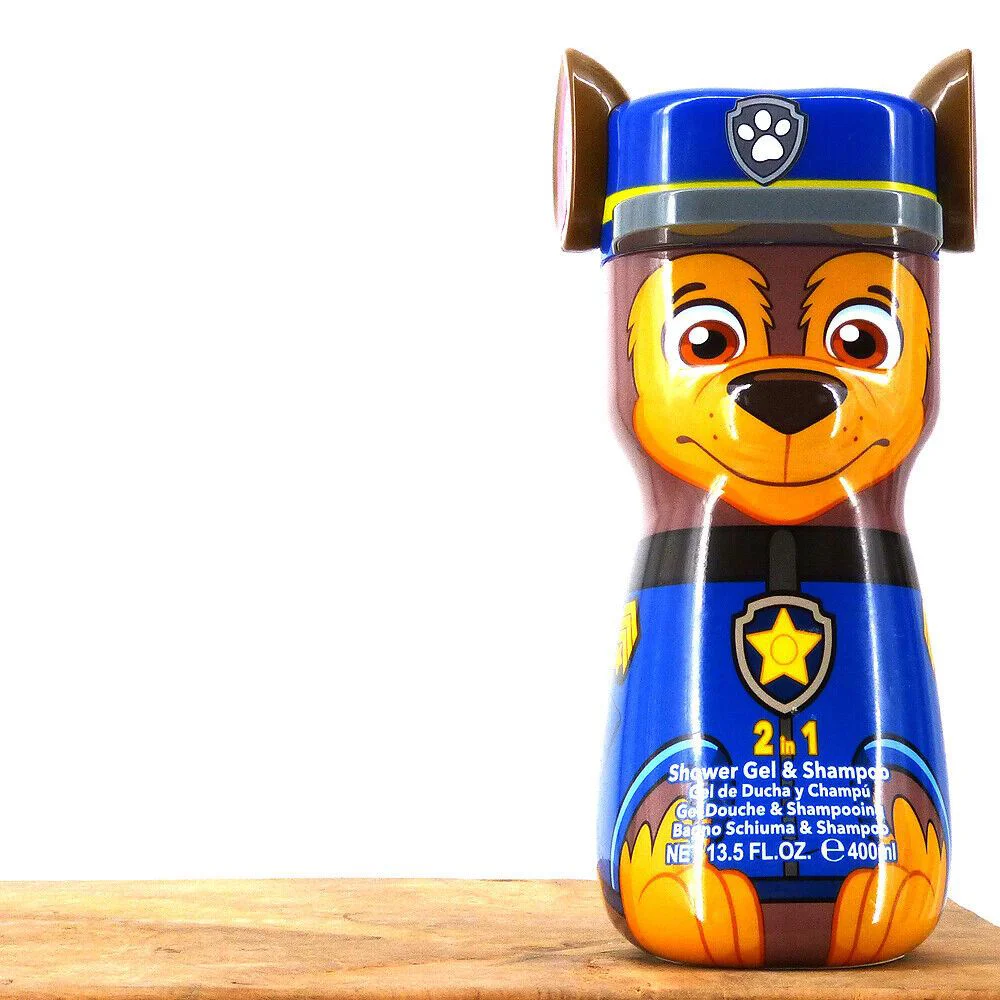Gel de dus si sampon 2 in 1 Air-Val 2D Paw Patrol Chase, 400 ml foto