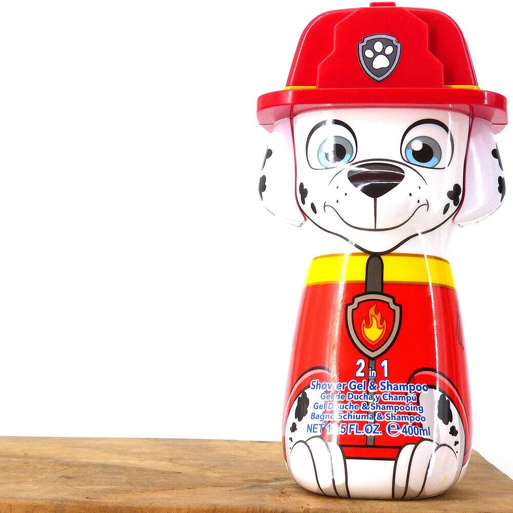 Gel de dus si sampon 2 in 1 Air-Val 2D Paw Patrol Marshall, 400 ml foto
