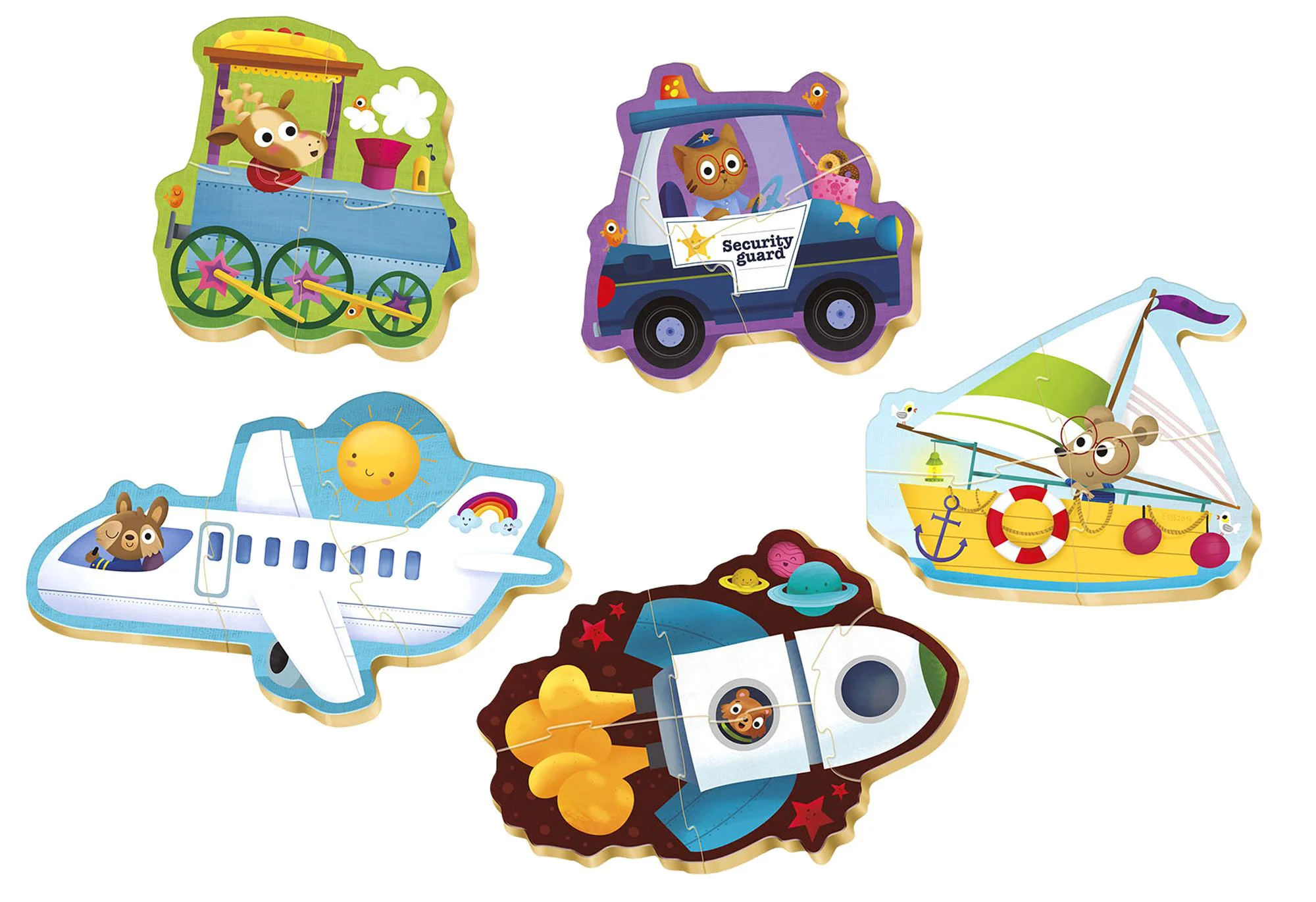 Puzzle 5 in 1 Educa Vehicule II foto