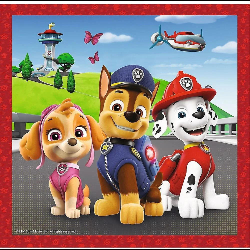 Puzzle 3 in 1 Trefl Catelusii fericiti, Paw Patrol