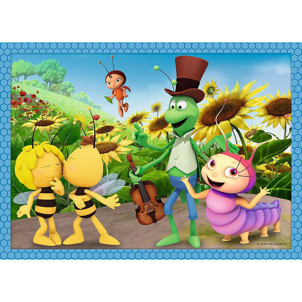 Puzzle Trefl 4 in 1 Aventurile albinutei Maya foto