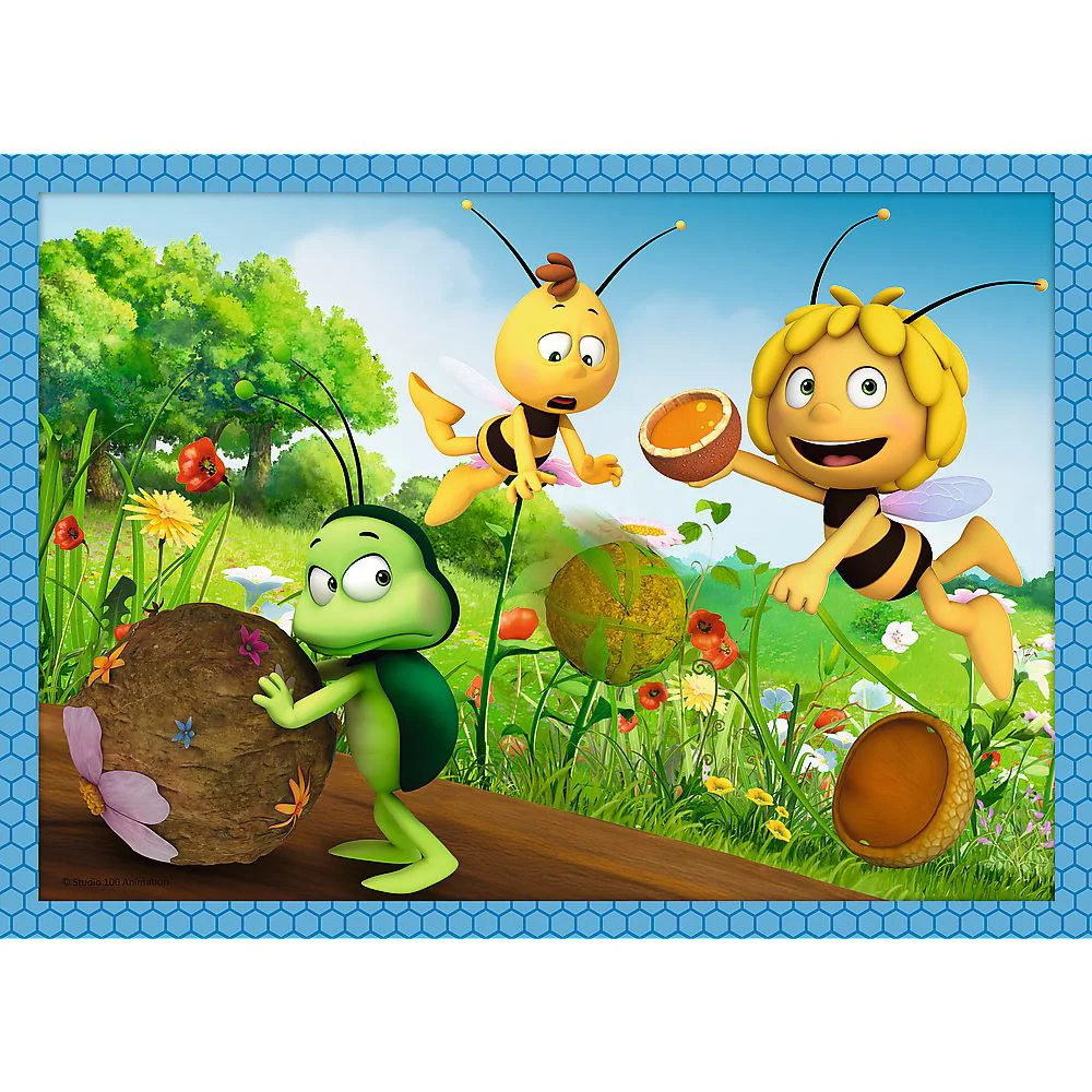 Puzzle Trefl 4 in 1 Aventurile albinutei Maya foto