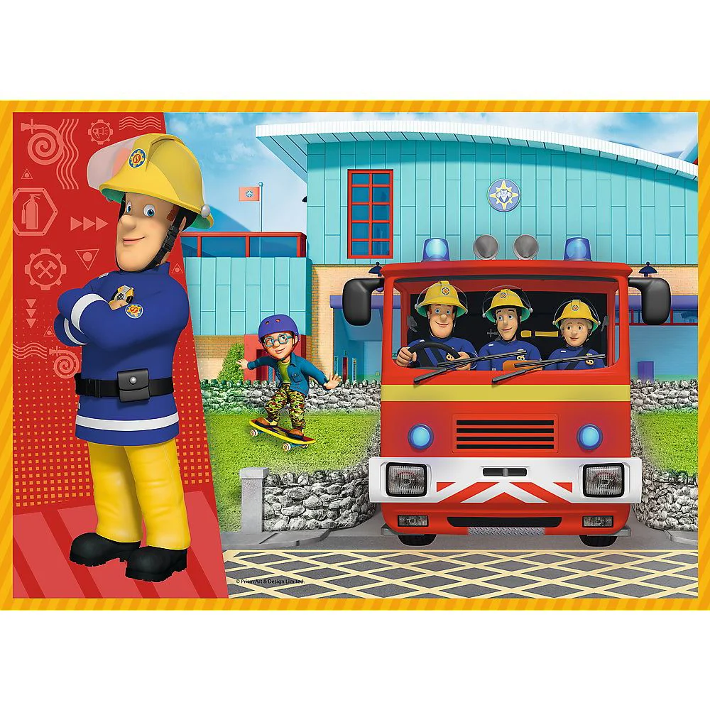 Puzzle Trefl 4 in 1 Curajosul pompier Sam foto