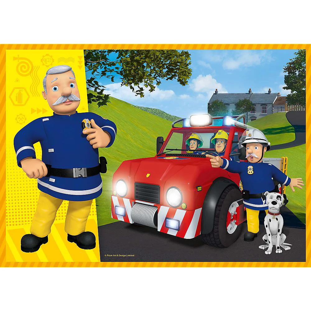 Puzzle Trefl 4 in 1 Curajosul pompier Sam foto