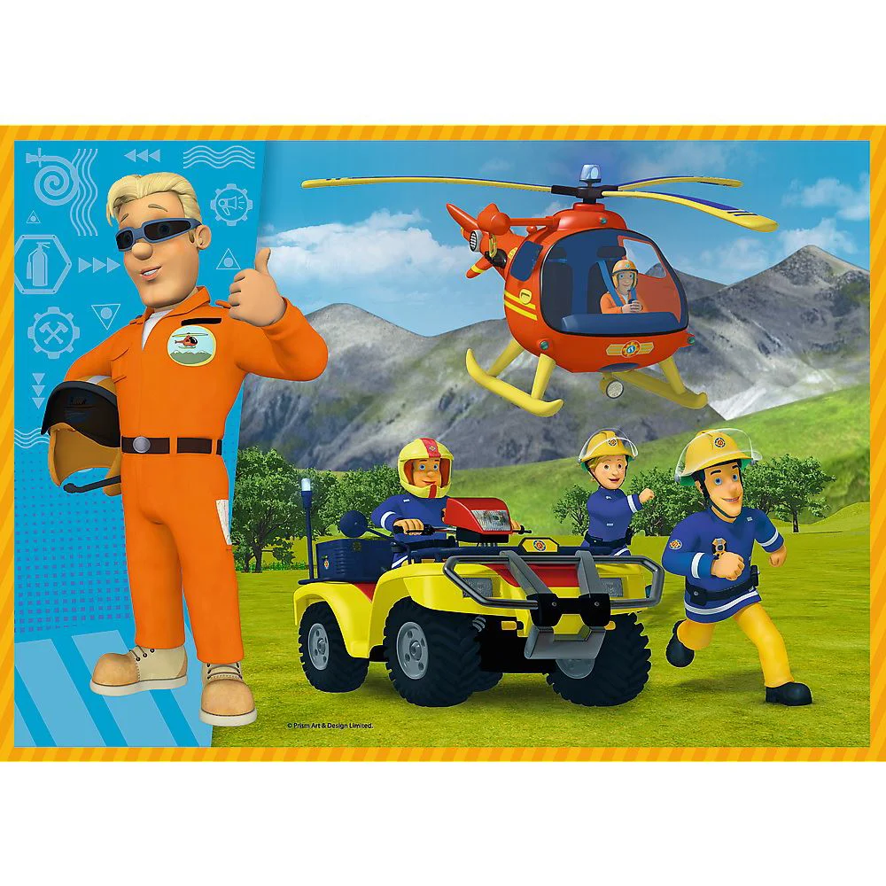 Puzzle Trefl 4 in 1 Curajosul pompier Sam foto