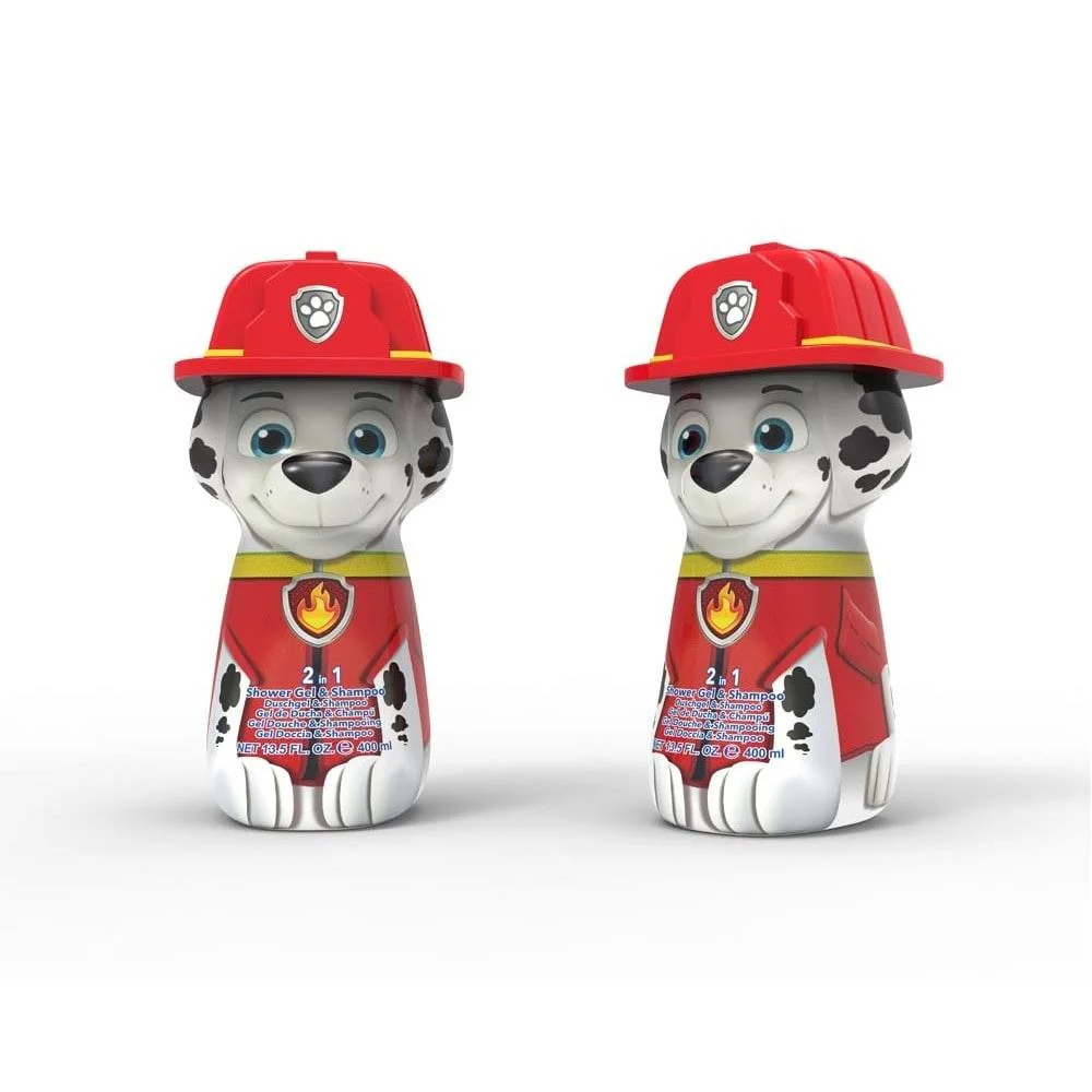 Gel de dus si sampon 2 in 1 Air-Val 2D Paw Patrol Marshall, 400 ml foto