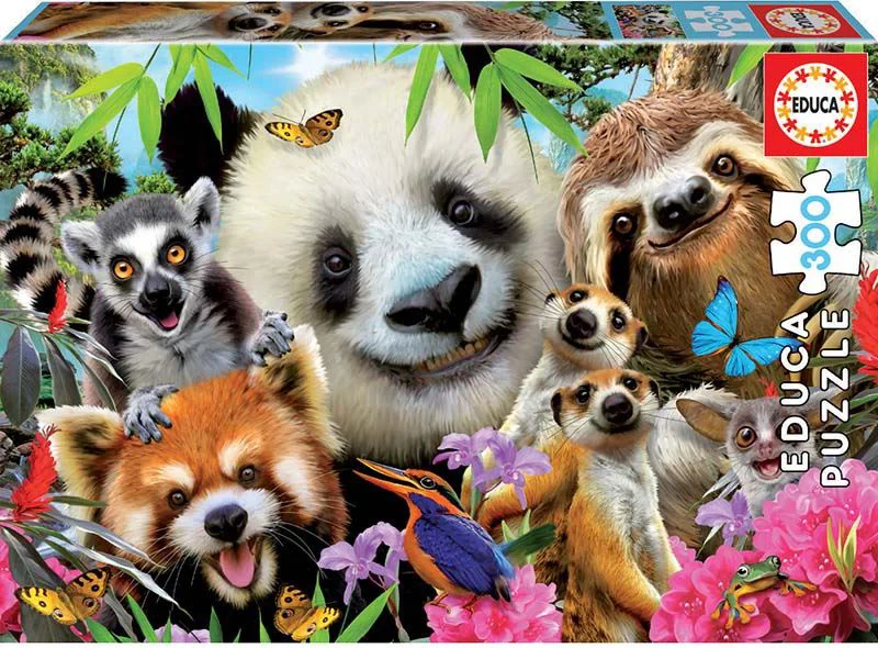 Puzzle Educa Black-Eyed Friends Selfie, 300 piese foto