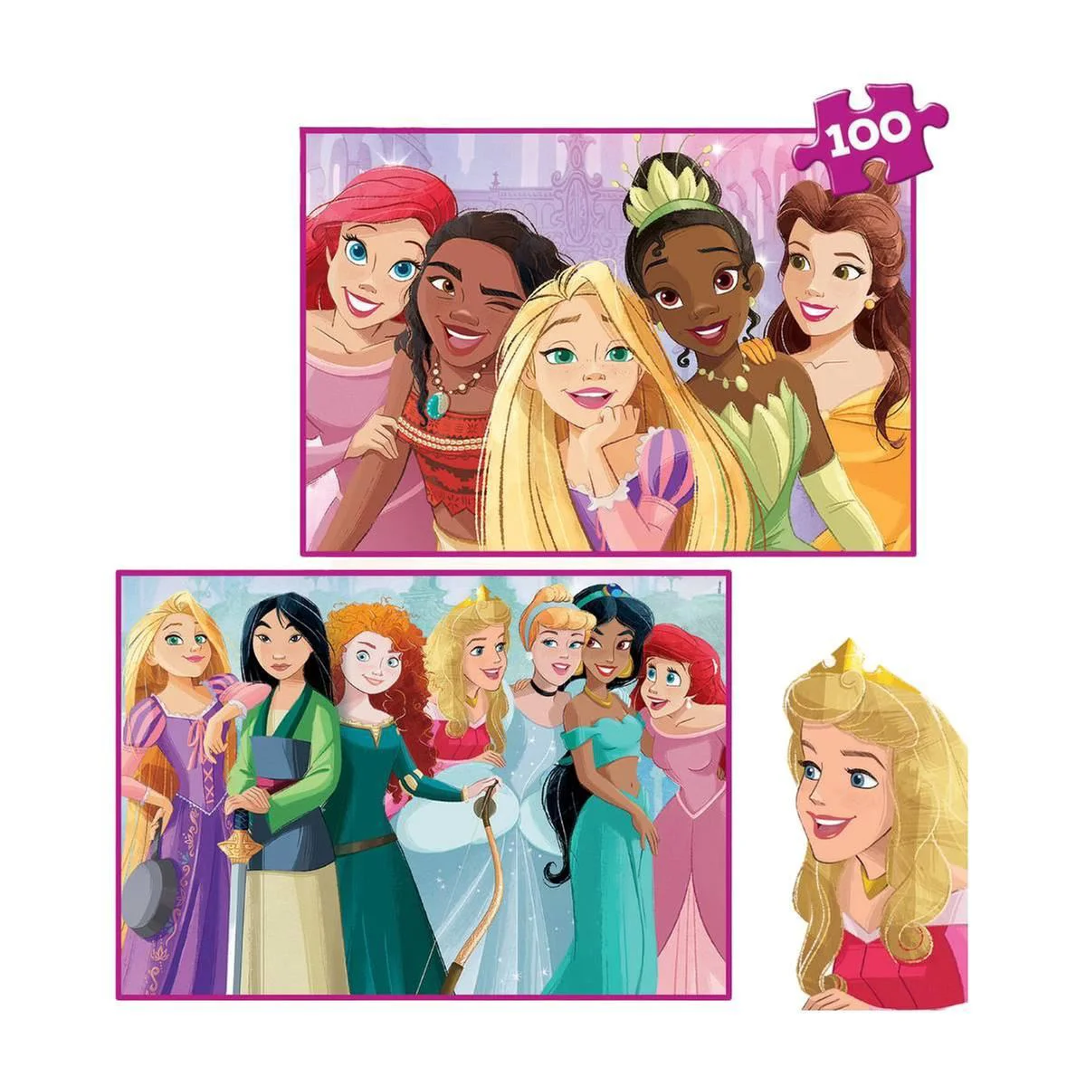 Puzzle Educa Disney Princess, 2x100 piese foto