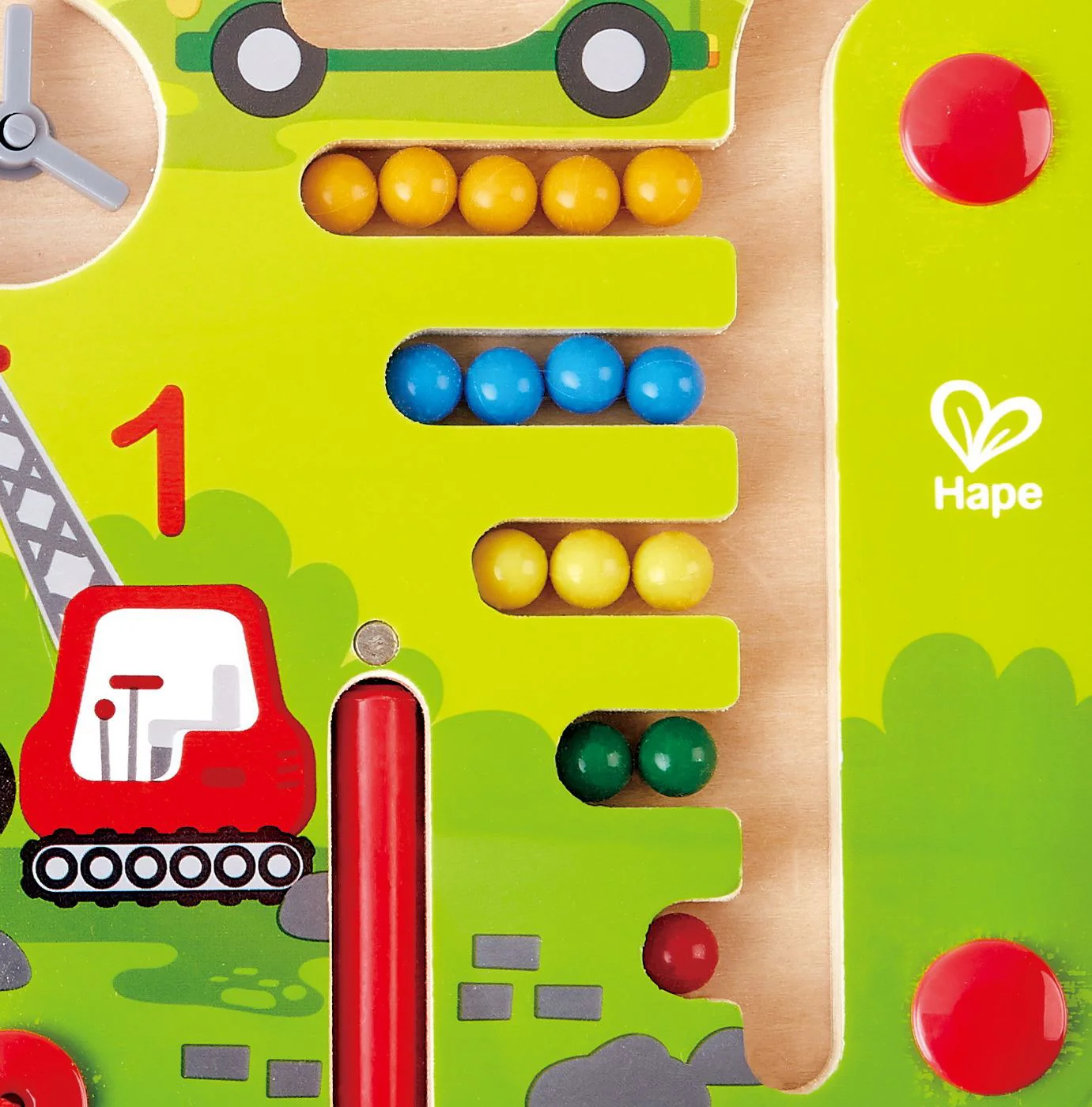 Магнитный лабиринт Hape Строительная земля foto
