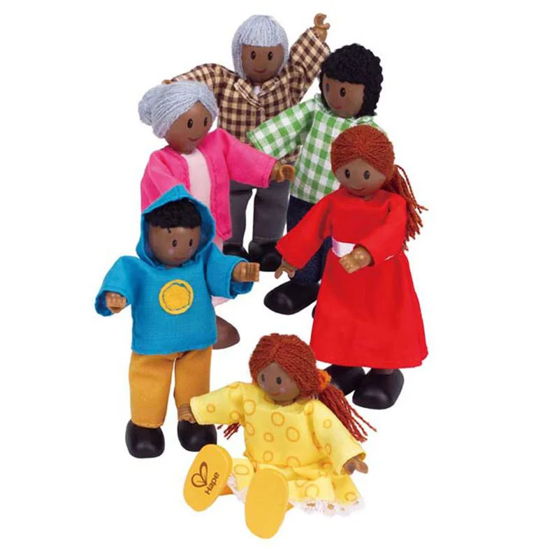 Set de papusi Hape Familie fericita de africani-americani foto