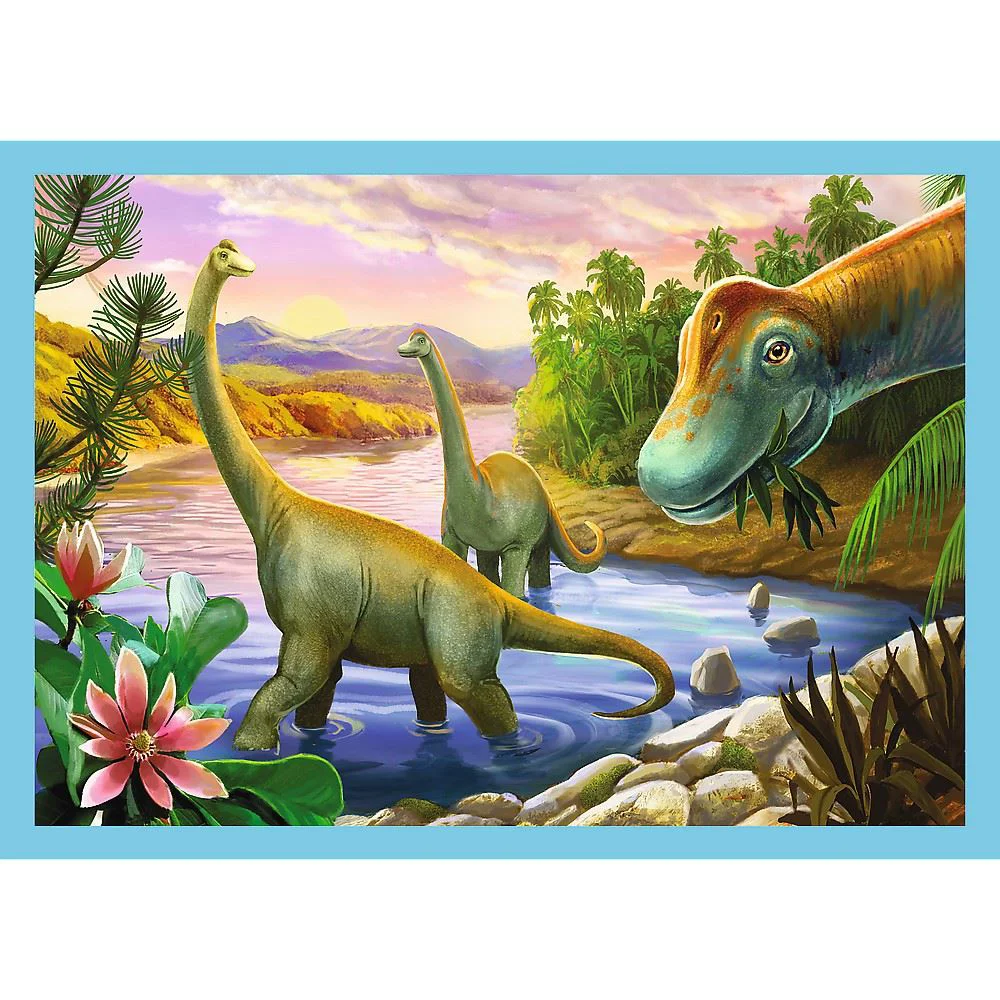 Puzzle Trefl 4 in 1 Dinozauri unici foto