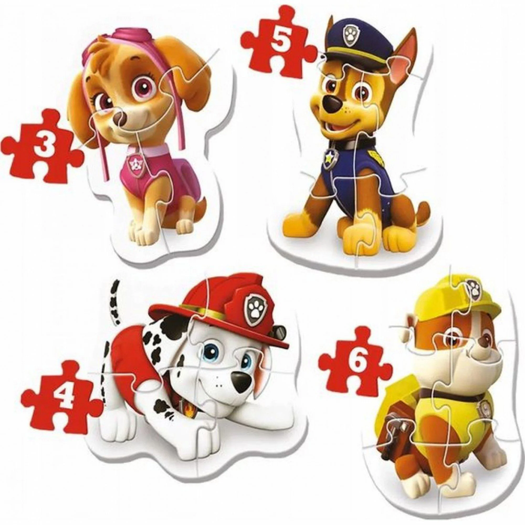 Puzzle Trefl Baby Skye, Marshall, Chase si Rubble foto