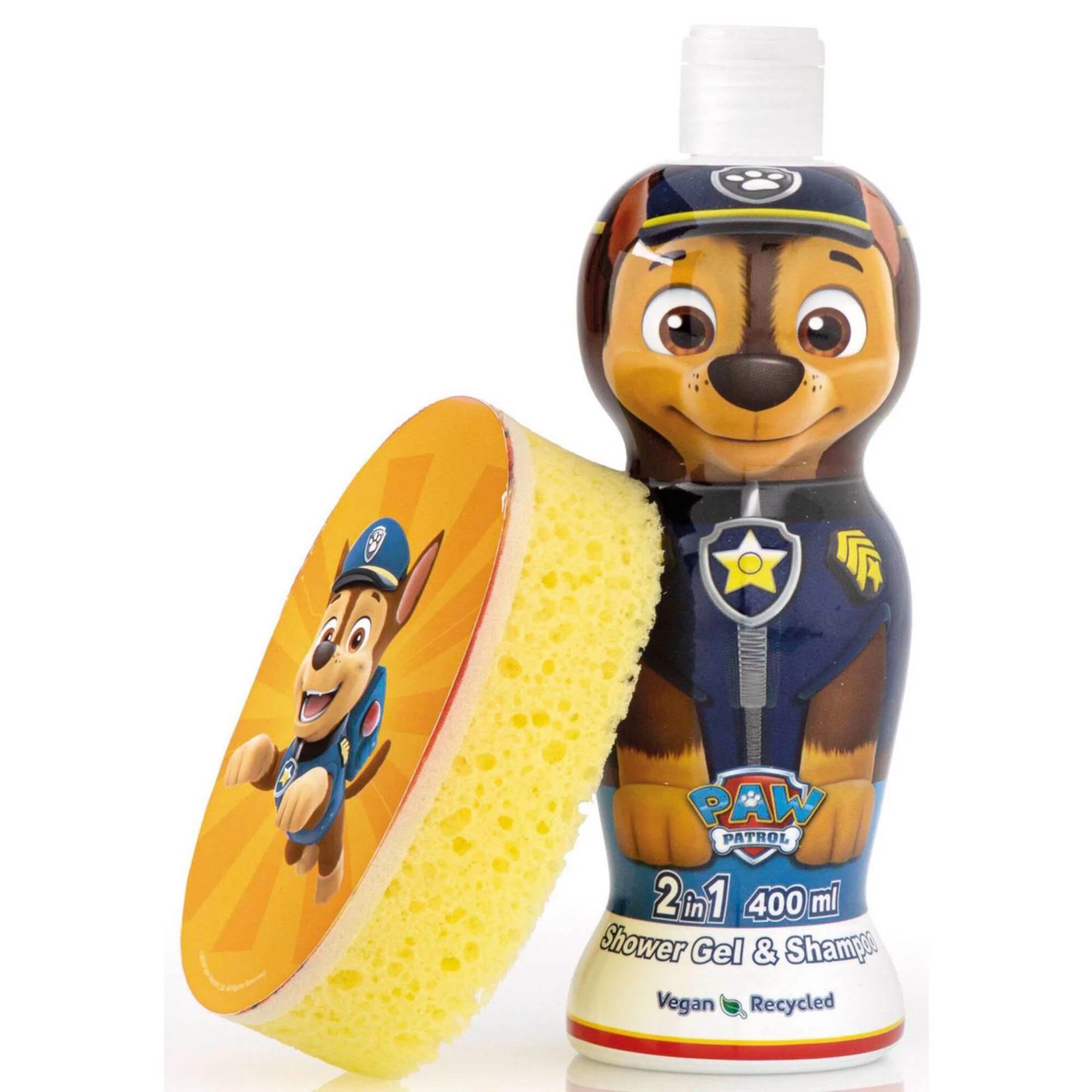 Набор для детей Air-Val Paw Patrol Сhase, гель для душа и шампунь 2 в 1 + губка, 400 мл foto